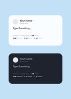 Minimalist social media post template. dark and light mode. Concept, Design, Isolated. Stock Illustration vector