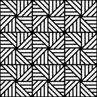 Black and White Random Striped Tile Seamless Pattern vector