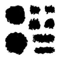 Black paint brush strokes collection for design elements. vector