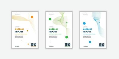 Business brochure cover template design and annual report or company profile cover layout design set collection. vector