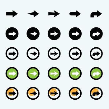 Arrow collection cursor. Modern arrow collection. Different arrow signs collection vector