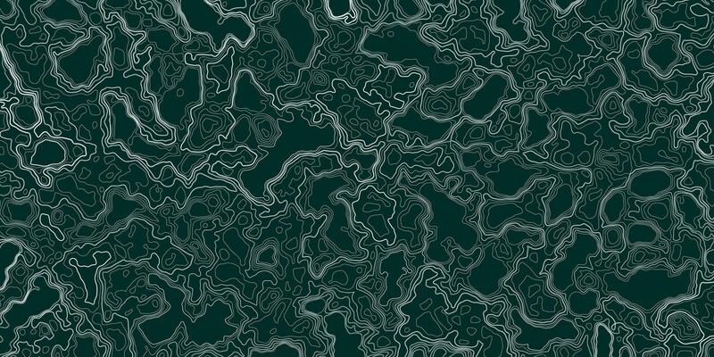 Abstract green contour pattern highlighting fluid shapes and organic forms in a seamless design