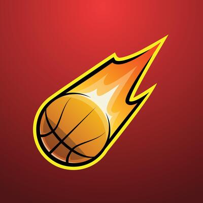 Digital Asset for Basketball Logo Template and Sticker.