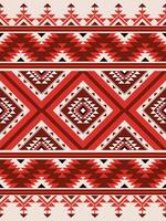 Red geometric tribal pattern design vector