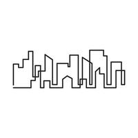 City skyline illustration icon vector