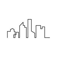 Illustration icon City skyline design vector