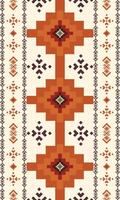 Abstract orange ethnic art .Seamless pattern in tribal,folk embroidery,and Native American style. Aztec geometric art ornament print.Design for carpet,cover.Wallpaper,wrapping,fabric,clothing. vector