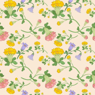 Flower seamless pattern.soft pastel colors water color seamless pattern for beauty products or other. Design for fabric ,cover.wallpaper,wrapping,clothing,ceramic products.