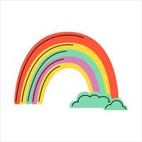 Spring Colorful Rainbow Arch vector