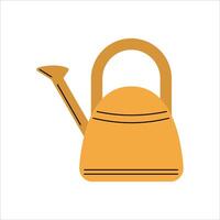 Spring Orange Watering Can vector