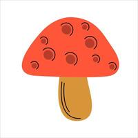 Spring Red Mushroom Cap vector