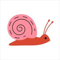 Spring Pink Snail Shell vector