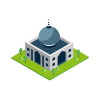 Modern Mosque with Dome Design vector