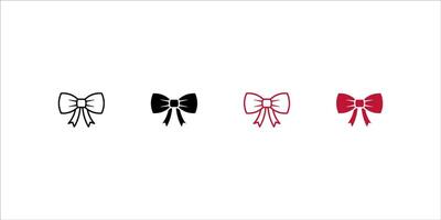 Bow Tie Line Icon set On White Background, illustration vector
