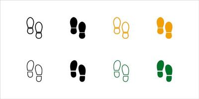 Illustration graphic of boot print icon set template vector