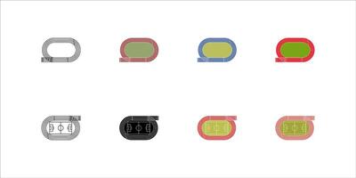 Running track field icon set Illustration of big stadium have running track. illustration vector