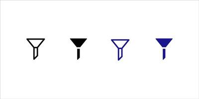 Filter icon, funnel icon, filtering icons, filter glyph icon marketing sales conversion filter symbol. isolated on white background., Illustration, eps 10 vector