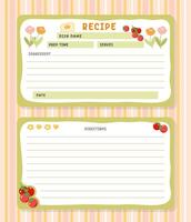 hand drawn landscape recipe card with tomato template design vector