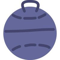 A stylized purple kettlebell, front view, featuring a simple handle and subtly textured surface. vector