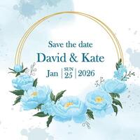 Wedding save the date card vector