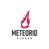 outer space concept meteorite logo, space rock as asteroid simple silhouette vintage symbol illustration brand or business product and design template vector