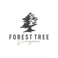 tree silhouette concept children playground logo natural tree concept as a playground and green forest tree nature as a brand symbol or poster illustration template vector