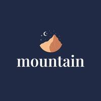 natural scenery logo sahara with simple elegant concept, mountain view and cactus trees in sahara desert, as a symbol of design template illustration vector