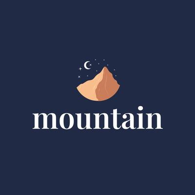 natural scenery logo sahara with simple elegant concept, mountain view and cactus trees in sahara desert, as a symbol of design template illustration