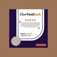 Modern Client Testimonial Design. Innovative Template Display for Promotion. vector