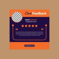 Modern Client Testimonial Design. Luxurious Layout Display for Promotion. vector