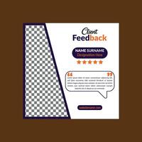 Modern Client Testimonial Design. Trendy Layout Display for Promotion. vector