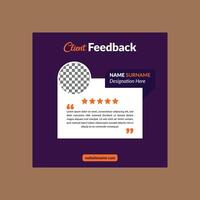 Modern Client Testimonial Design. Innovative Layout Display for Promotion. vector