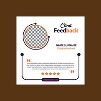 Modern Client Testimonial Design. Classic Layout Display for Promotion. vector