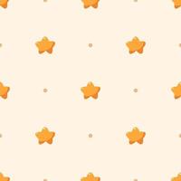 Seamless Bohemian baby pattern with yellow stars and circles. vector