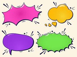 Colorful speech bubbles design elements vector