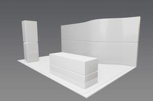 3d model of a white display stand photo