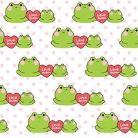Frogs with hearts saying Love Mom vector