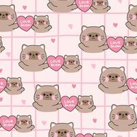 Cute pattern with love for mom vector