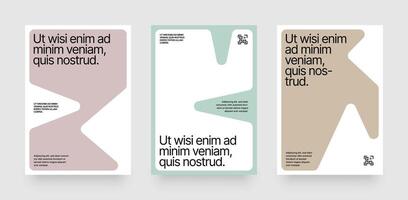 Simple template with abstract geometric shapes. Layout for flyer, poster or cover. vector