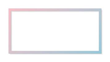 3D pink and blue rectangle frame paper cut style on white background graphic illustration. vector
