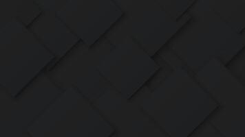 Abstract 3D black square plate multiple size overlap horizontal background graphic illustration. vector