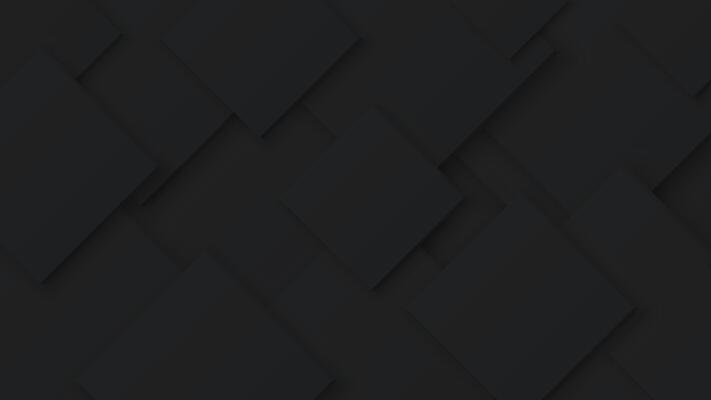 Abstract 3D black square plate multiple size overlap horizontal background graphic illustration.