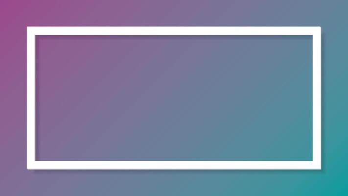 3D white rectangle frame paper cut style on purple and blue background graphic illustration.