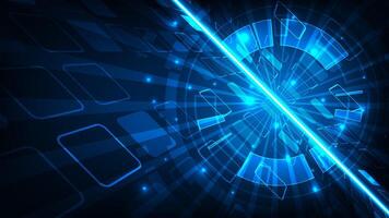 Blue technology background design vector