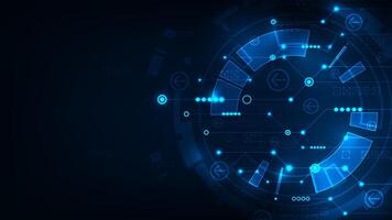 Futuristic digital interface design vector