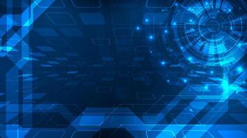Abstract blue technology background vector