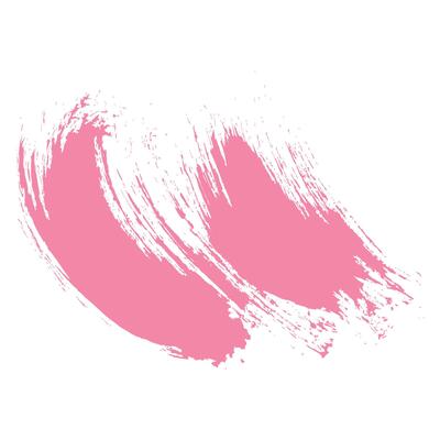 Pink Hand Drawn Grunge Ink Brush Stroke Isolated on White Background. Creative abstract paintbrush line with rough edges. Stain for backdrops. Freehand doodle line perfect for highlight text