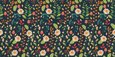 Floral pattern with vibrant colors vector