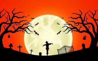 Flat background halloween season. vector