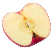 Fresh and Juicy slices Red Apple with Vibrant Skin isolated on a white background photo
